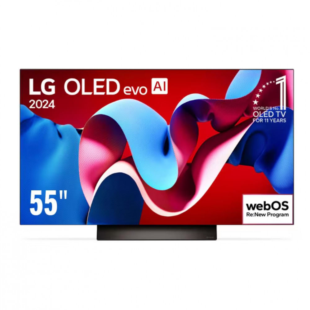 Imagem Smart Tv Lg 55 Oled4k Evo Oled55c4 Com Processador Ai ?9 Gen7, Wi-Fi, Bluetooth, Webos, 120Hz E Lg Thinq Ai