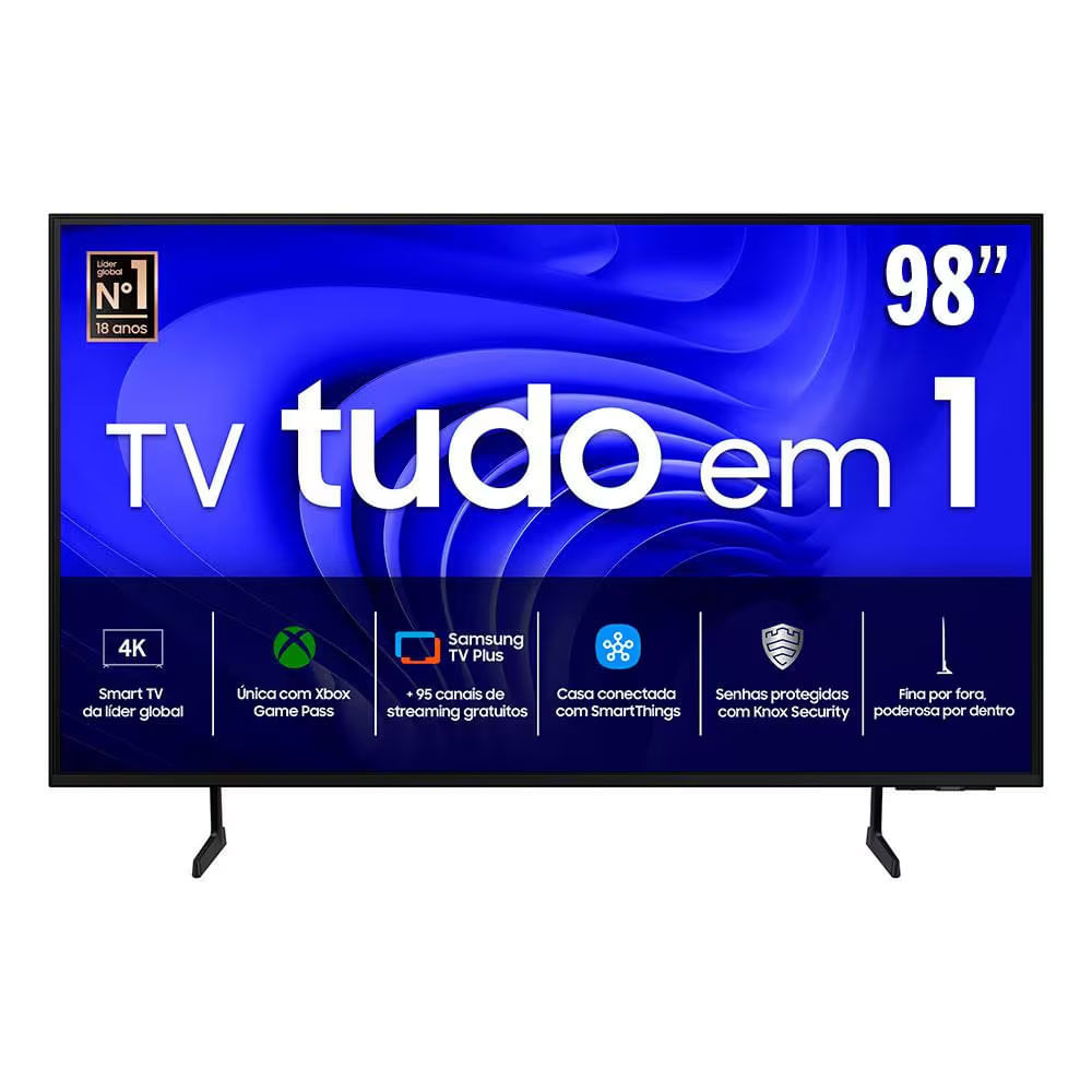 Imagem Smart Tv 98 Samsung Crystal Uhd 4K Un98du9000 Com Wi-Fi Integrado, Bluetooth, Gaming Hub, Alexa E Som Em Movimento Virtual