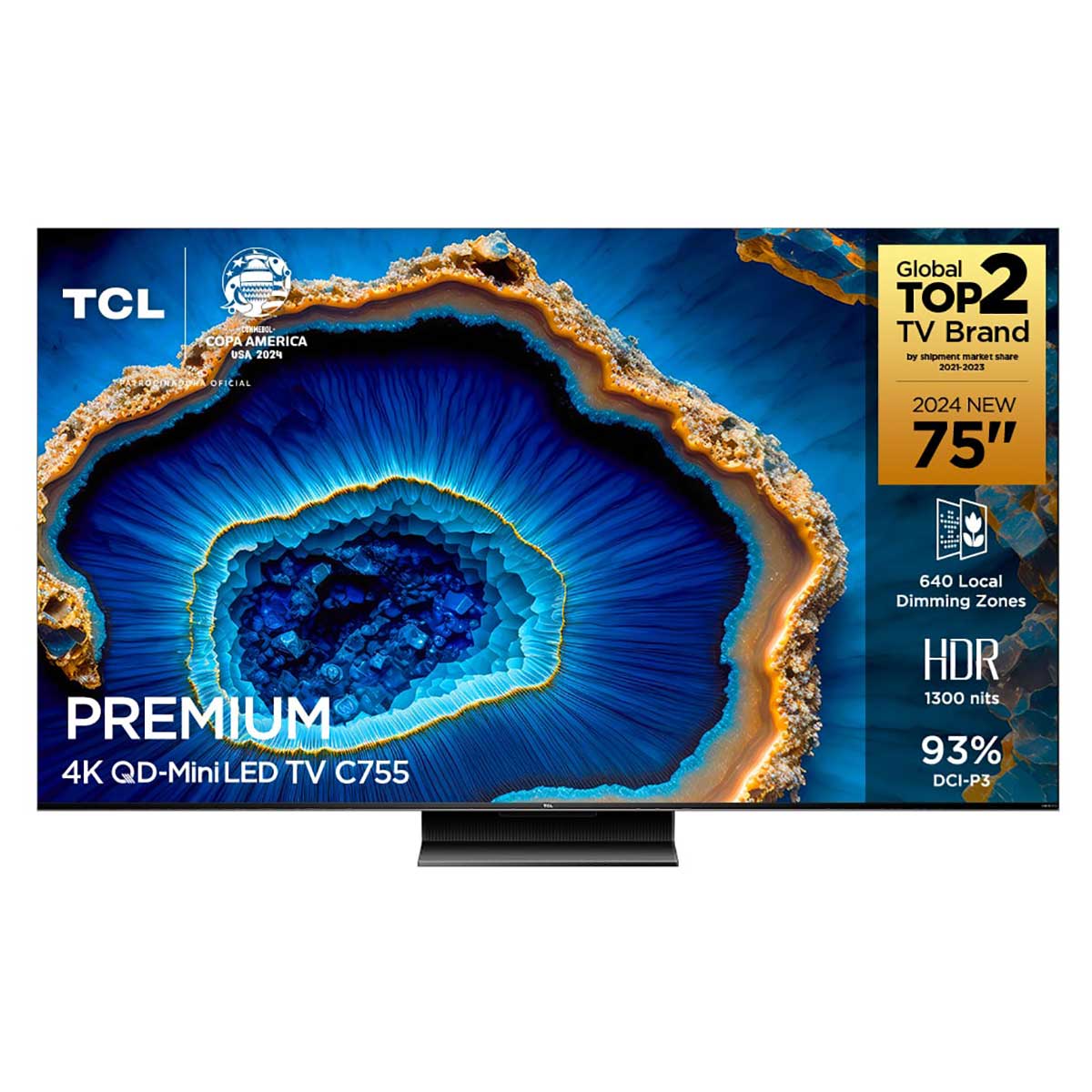 Imagem Smart Tv Tcl 75 Polegadas 75C755 4K Uhd Qled Mini Led 120Hz Hdr10+ Google Tv Dolby Vision Iq