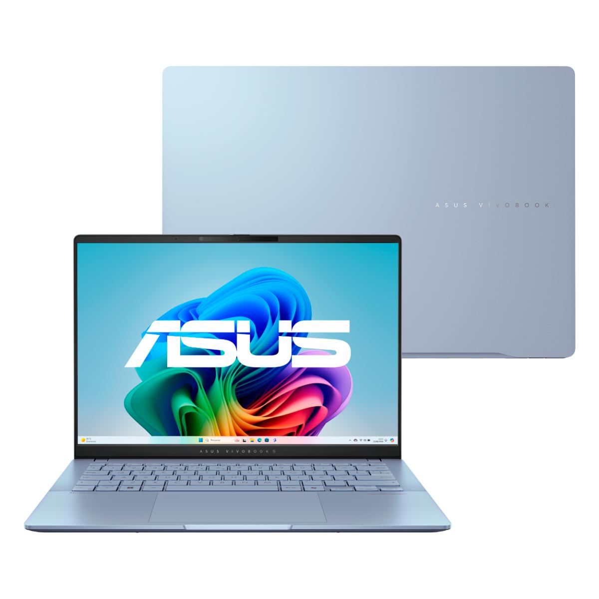 Imagem Notebook Asus Vivobook S14 Oled S5406sa Intel Core Ultra 7 258V 32Gb Ram 1Tb Ssd Windows 11 Home Tela 14 Fhd 120Hz Blue - Pp097w