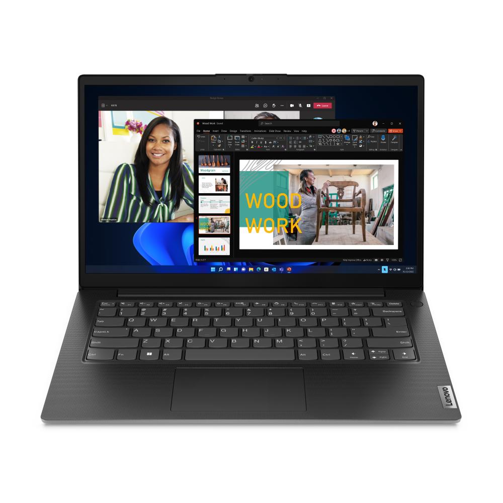 Imagem Notebook Lenovo V14 G4 Amn Amd Ryzen 3 7320U 8Gb 256Gb Ssd Dos 14" - 83Ge000cbr Preto