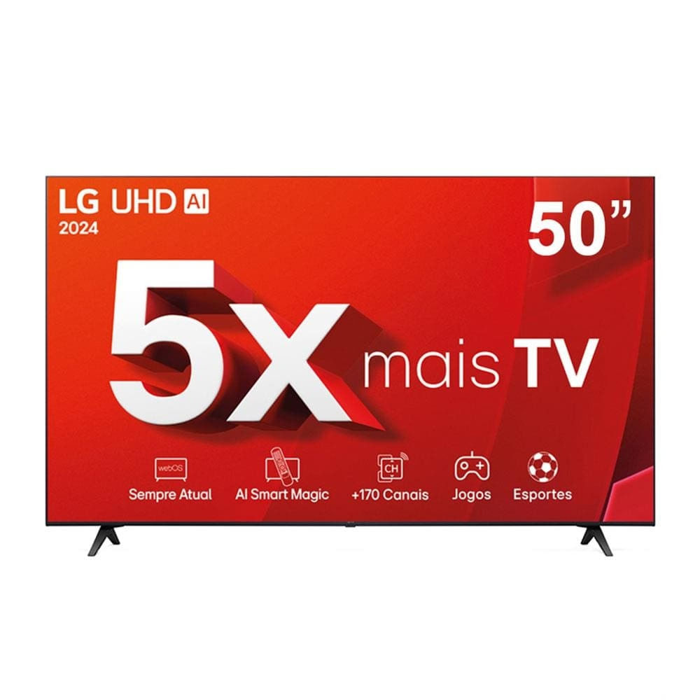 Imagem Smart Tv 4K 50 Lg Ultra Hd 50Ut8050 Com Processador A5 Ger7 Ai, Alexa/Chromecast Integrado, Otimizador De Jogos, Webos 24