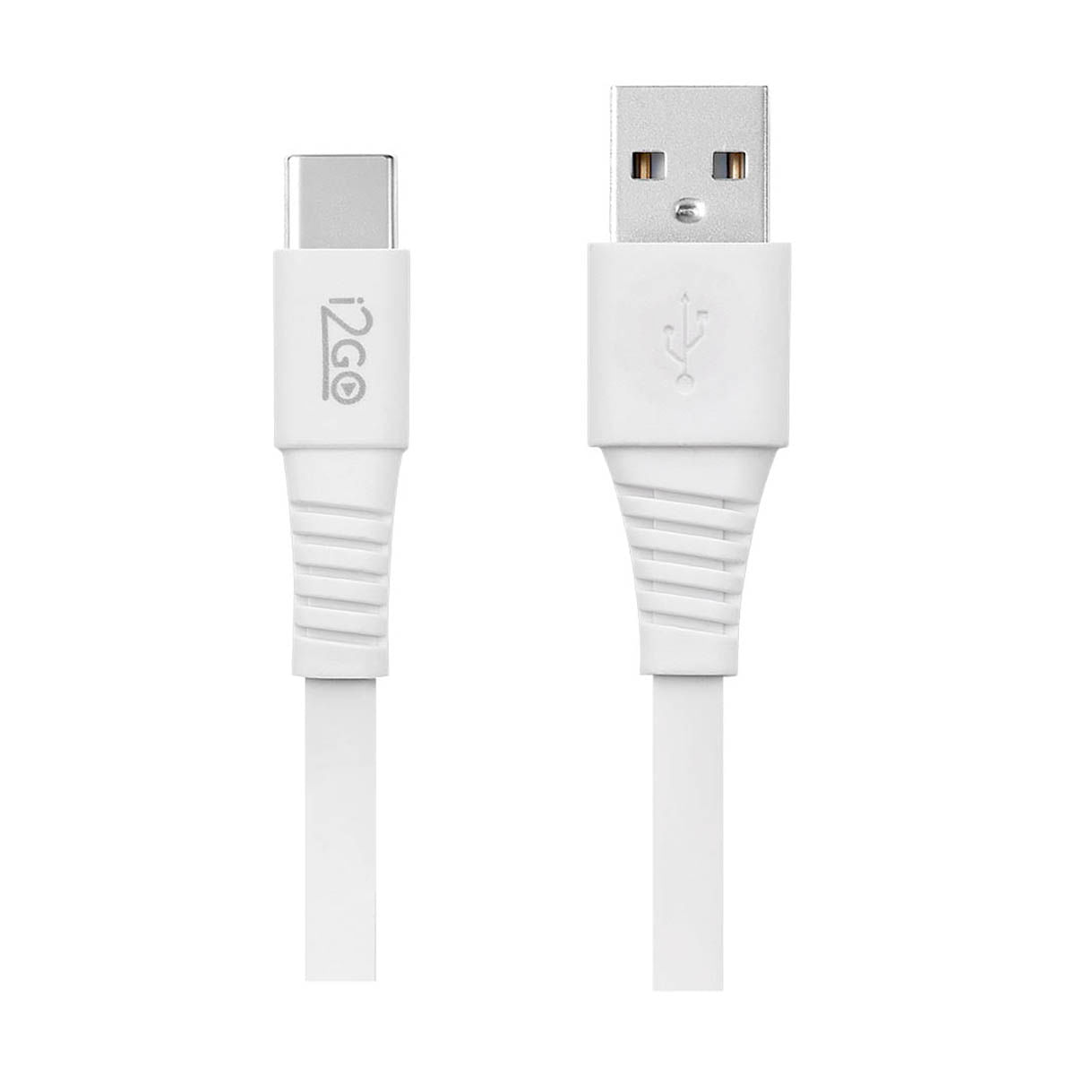 Cabo Usb-C I2go 1,2M 2,4A Pvc Flexível Flat Branco - I2go Basic