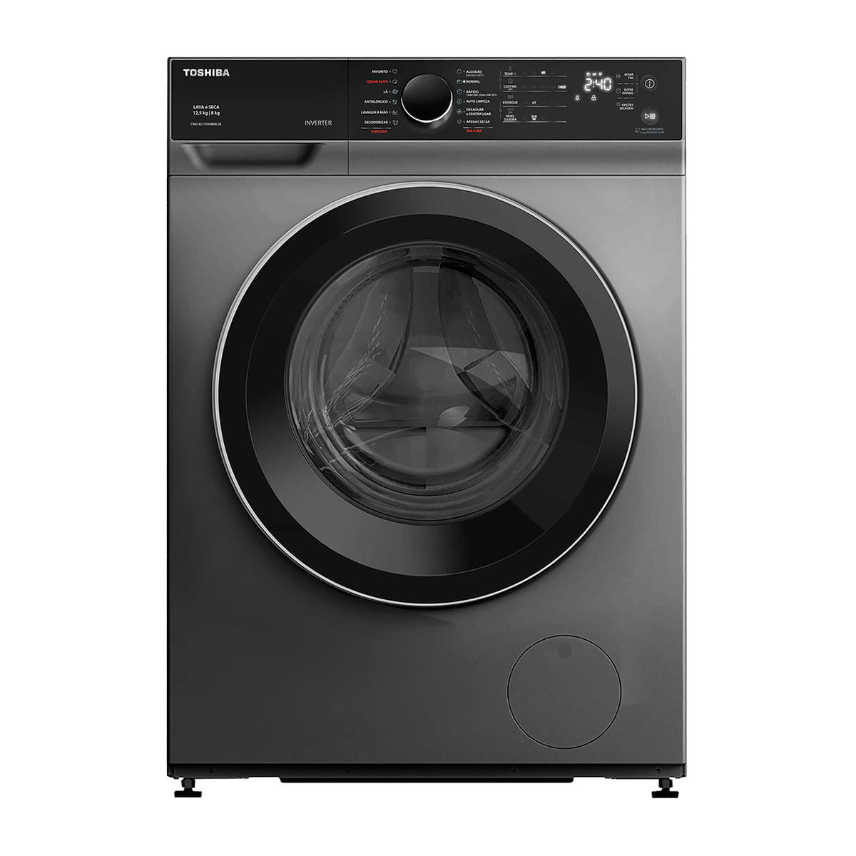 Lava E Seca Toshiba Great Waves 12,5Kg Grafite Metálico 220V