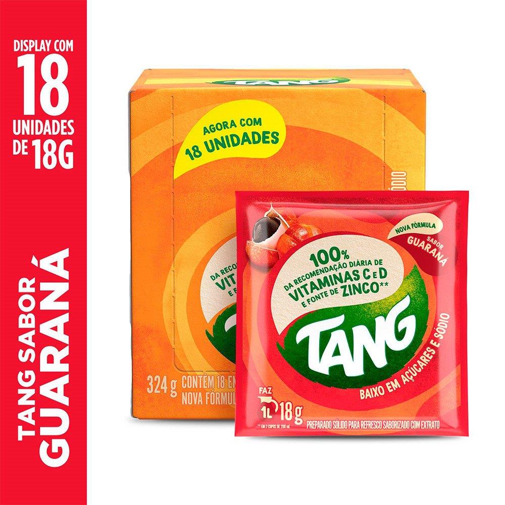 Refresco Em Pó Tang Guaraná 18g Display Com 18 Unidades