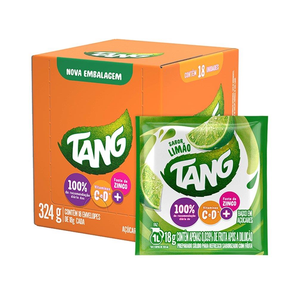 Refresco Em Pó Tang Limão 18g - Caixa Com 18 Unidades