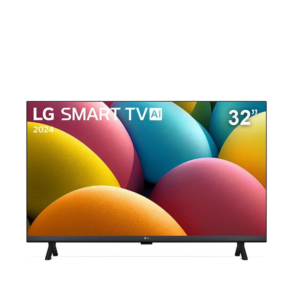 Imagem Smart Tv 32 Lg Hd 32Lr600bpsa Com Processador A5 Ger 6 Ai, Alexa Integrado, Lg Channels, Webos 23, Compatível Com Controle Smart Magic