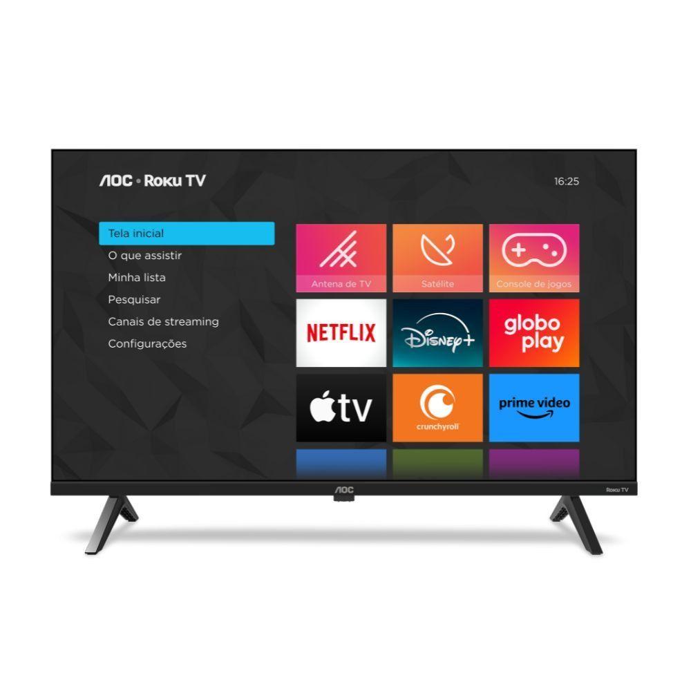 Imagem Smart Tv Aoc Roku 32 Dled Hd Dolby Audio 32S5045/78G Preto Bivolt