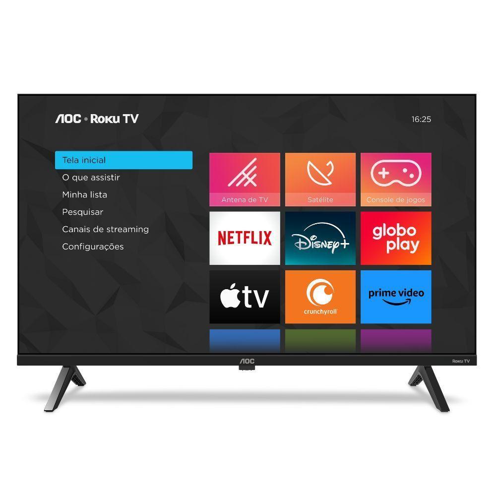 Imagem Smart Tv 40 Aoc Roku Dled Hh 40S5045/78 Preto Bivolt