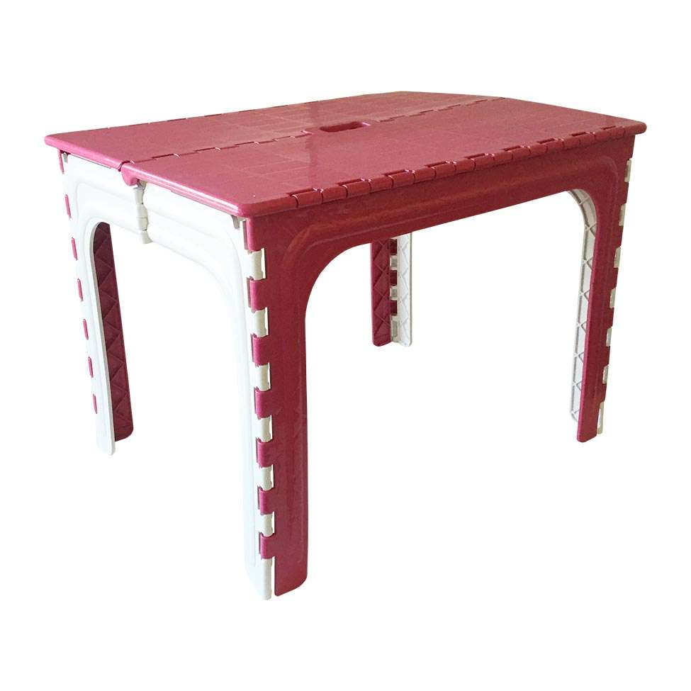Mesa De Plástico Infantil Dobravél Rosa