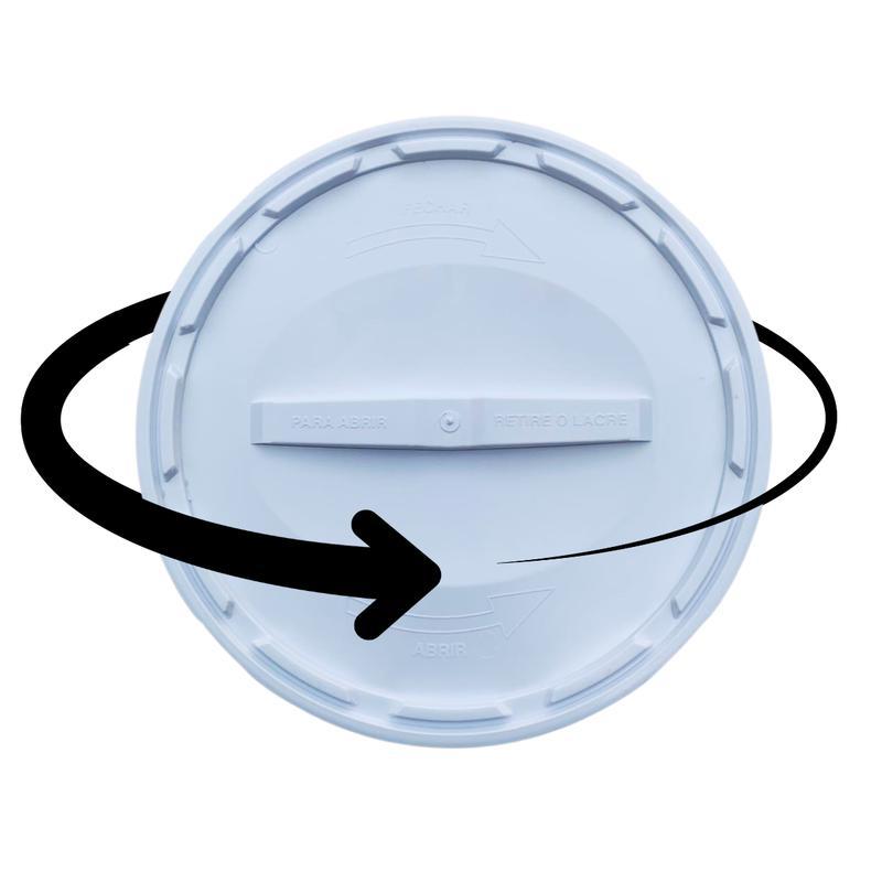 Balde Plástico 20 L Tampa De Rosquear Arroz - Kit 18 Pçs