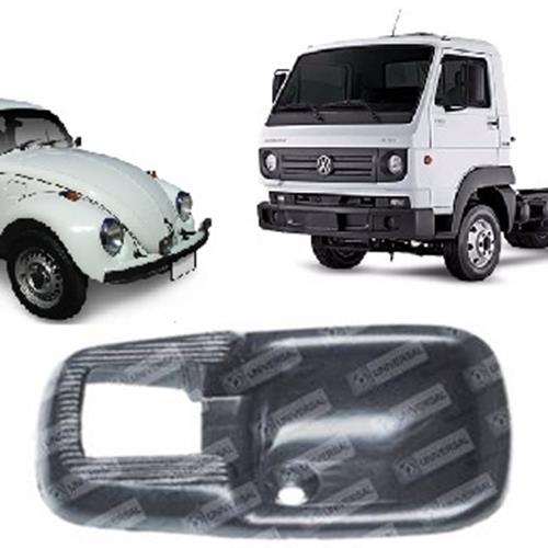 U20200 Moldura Maçaneta Interna Brasília Fusca Delivery Titan Tractor Worker Plástica Preta Porta Di