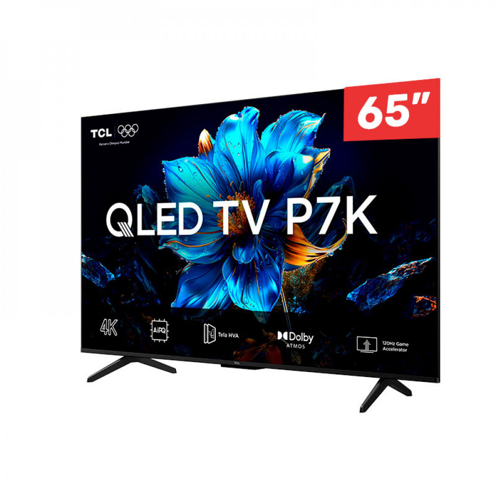 Imagem Tv Tcl 65 65Pk7 Qled Smart/4K Uhd/Wifi Dual/Cvoz/ Google Assist