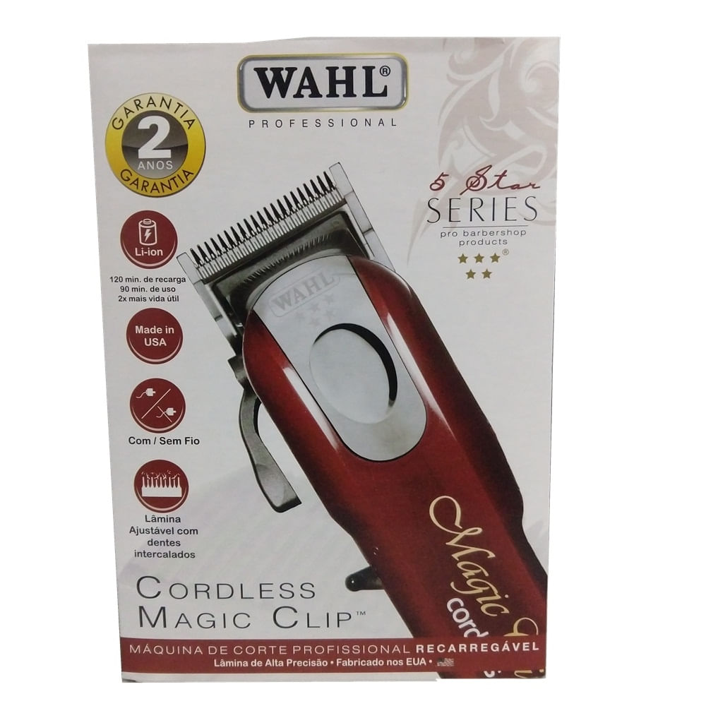 Wahl 5 Star Cordless Magic Clip Máquina De Corte Sem Fio Bivolt