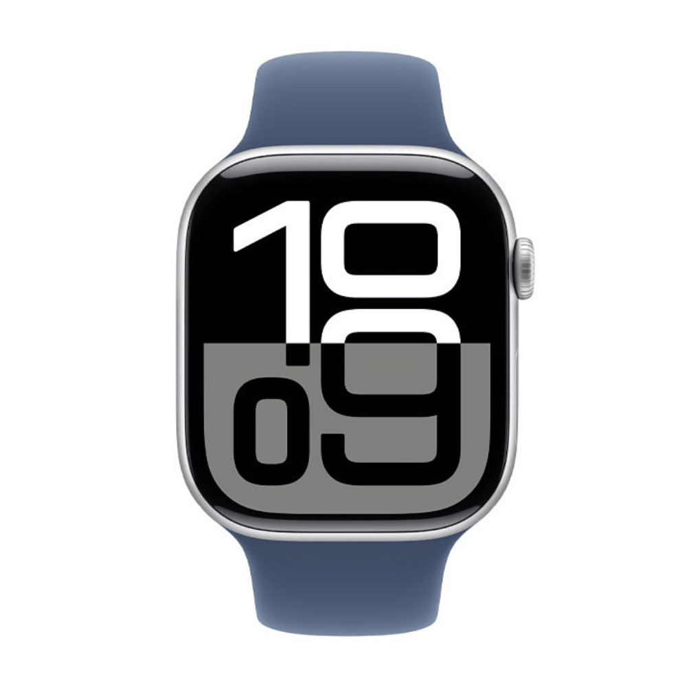 Imagem Apple Watch Series 10 46 Mm M L Mwwm3lw Gps - Silver Aluminum Denim Sport