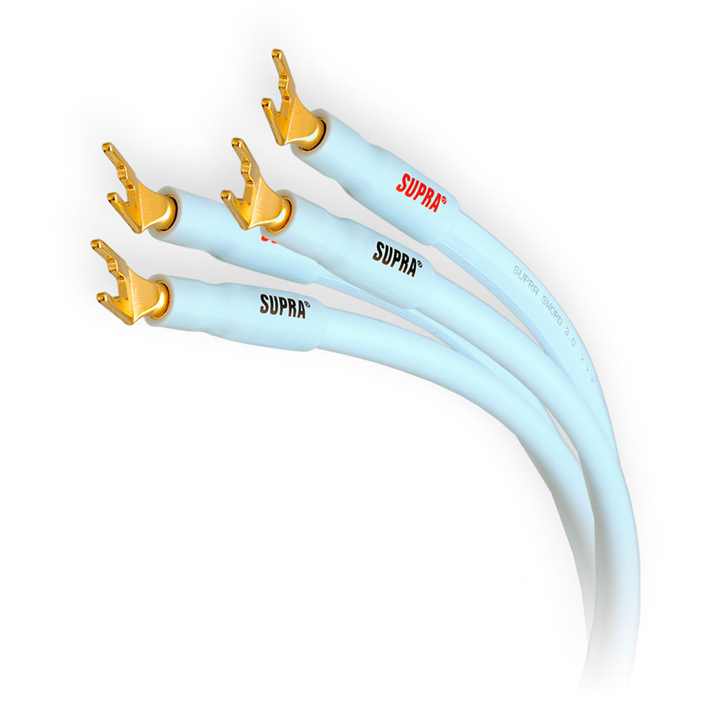 Cabo Rca High-End Sword-Isl Supra Cables 1Mt (Par) Azul Gelo