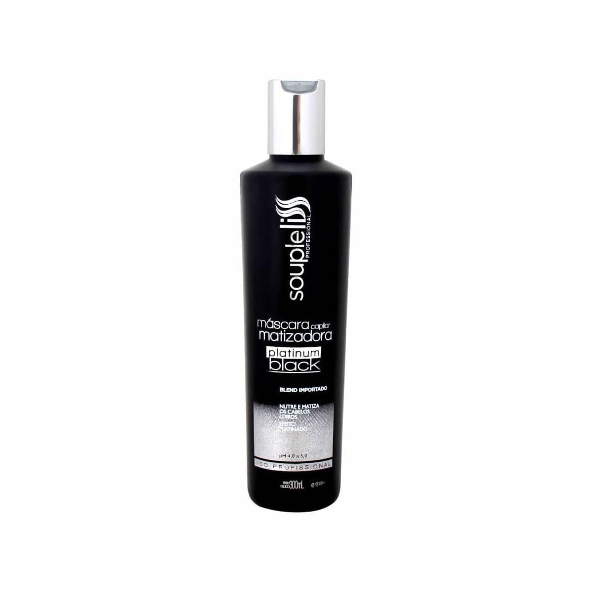 Souple Liss Máscara Capilar Matizadora Platinum Black 300Ml - T