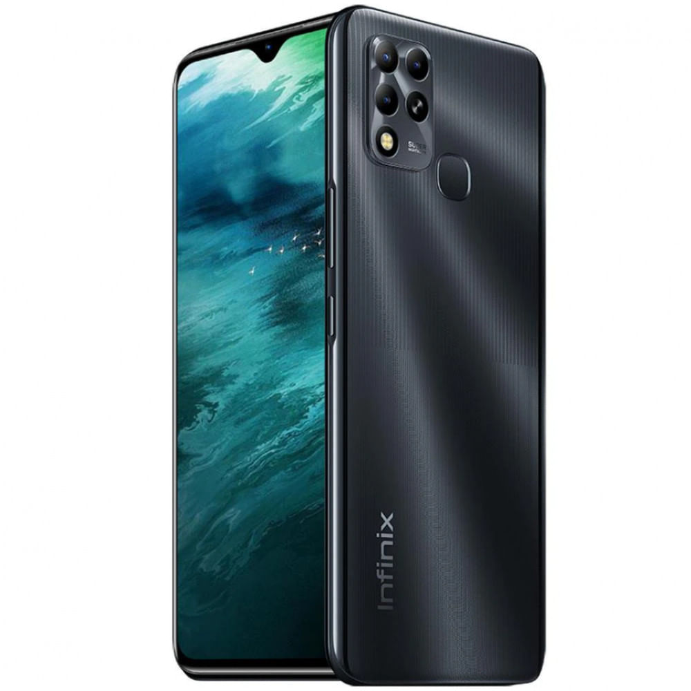 Imagem Smartphone Infinix Hot 11 Preto 128Gb 4Gb Ram Tela 6,82 90Hz Hd Câmera Tripla 50 Mp 6000 Mah Dual Chip
