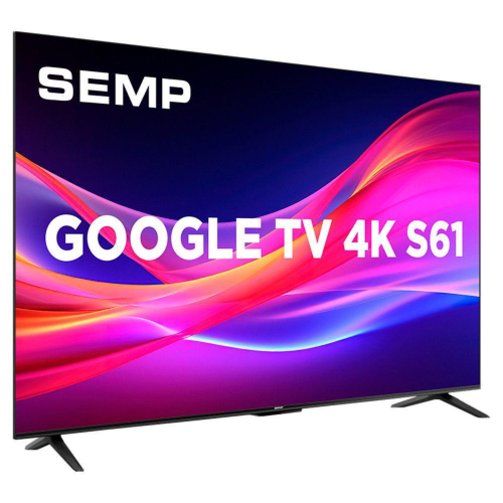Imagem Smart Tv Semp 55" Led Uhd 4K Googletv Wifi Dual Usb 55S61 Preto Bivolt