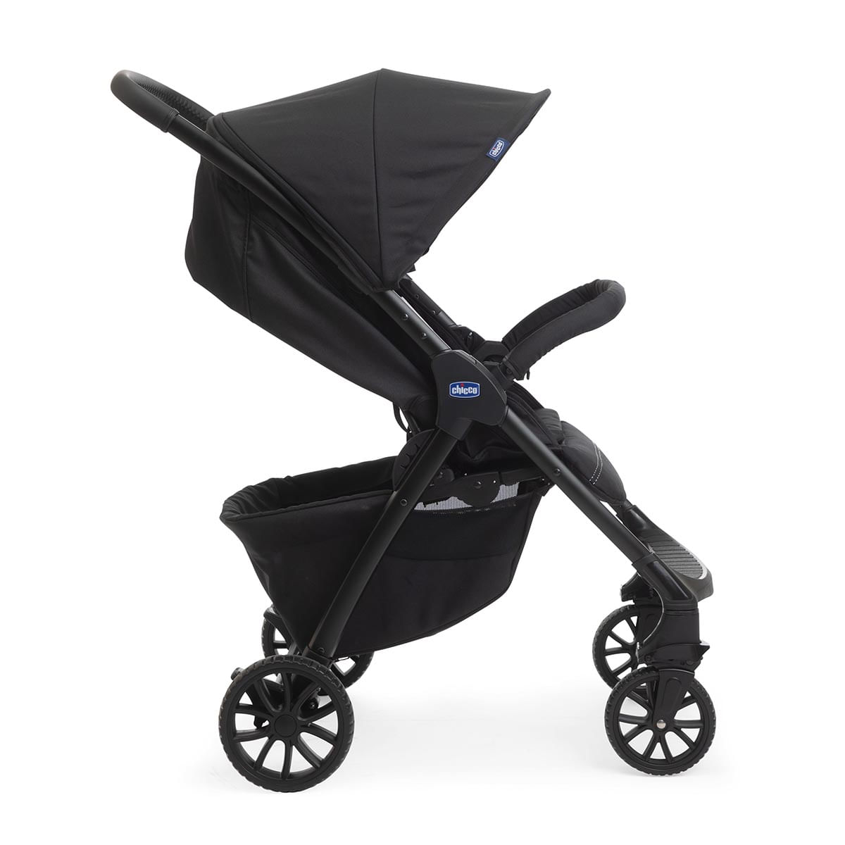 Carrinho De Bebê Tradicional Chicco 4 Rodas 4 Posições Suporta Crianças De Até 3 Anos Kwikone Iron (Preto E Cinza)