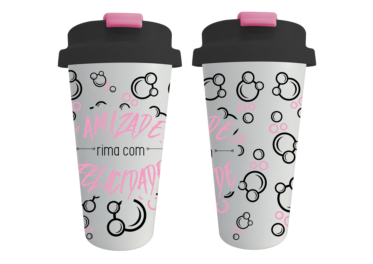 Copo Termico 500 Ml Cerigrafado - Amizade