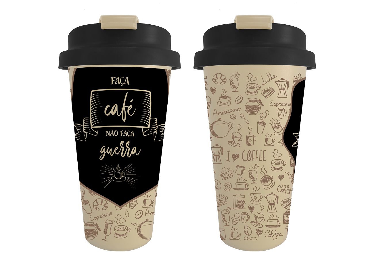 Copo Termico 500 Ml Cerigrafado - Faça Café