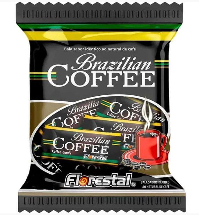 5 Pacotes Bala De Café Florestal Brazilian Coffee De 500gr