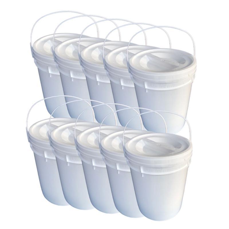 Balde 20l Tampa Rosqueavel Para Arroz - Kit 10 Pçs