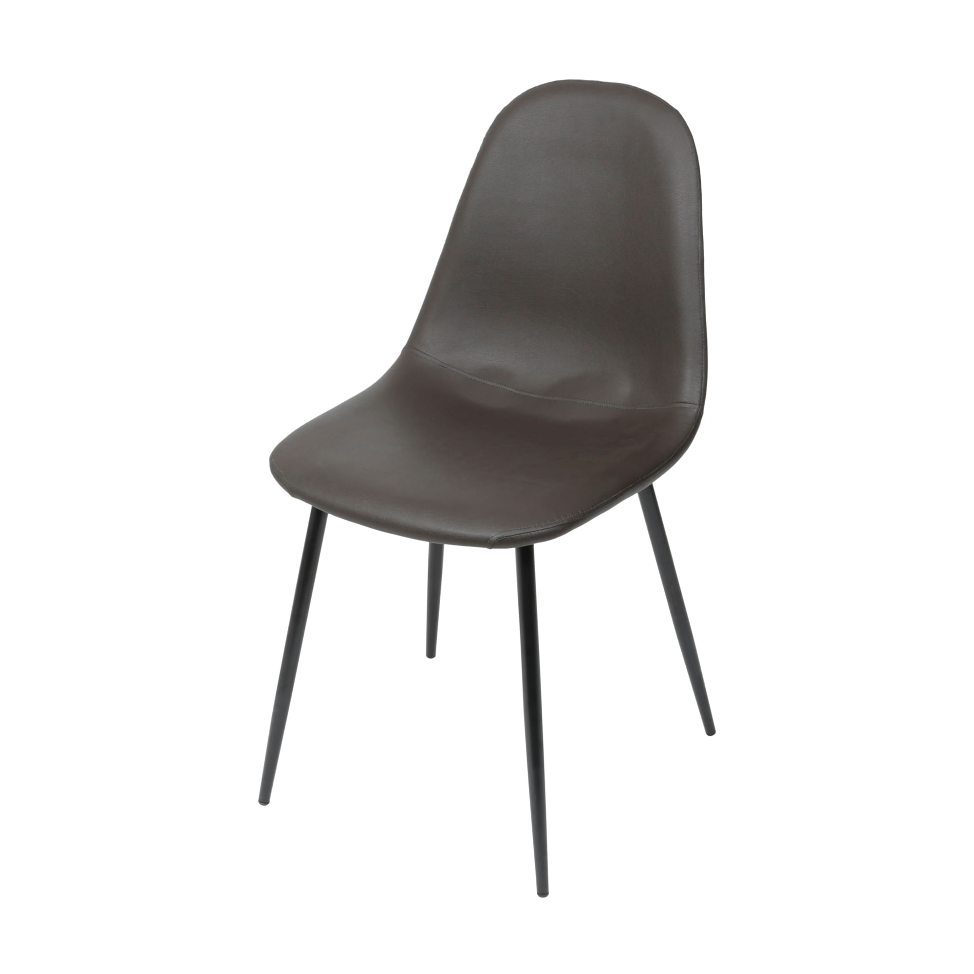 Cadeira Robin Assento Pu Cafe Com Base Metal Cor Preta - 46512 Sun House Sun House
