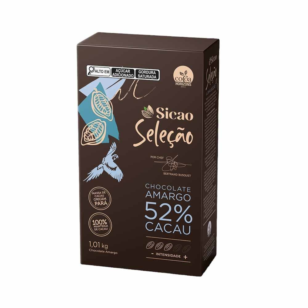Chocolate Seleção 52% Cacau Amargo Gotas 1,01kg Sicao