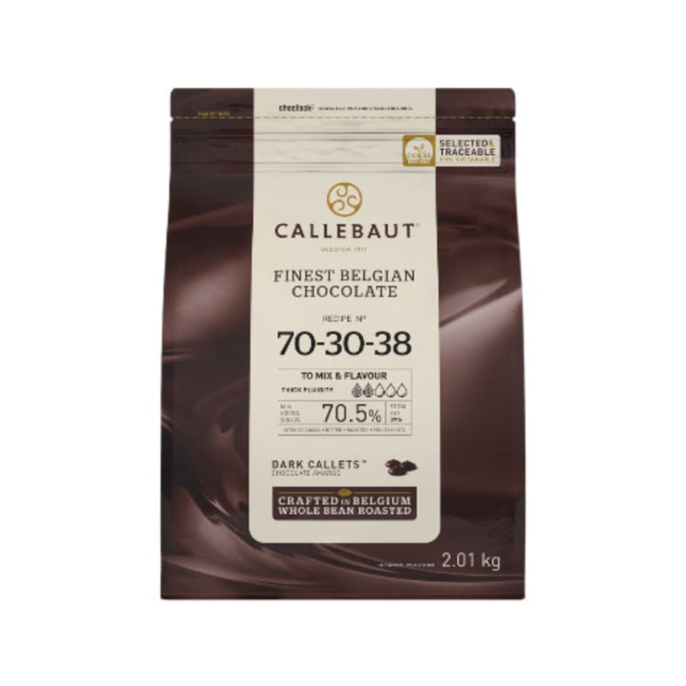 Chocolate Belga 70 30 38 Dark 70.5% Callets 2,01kg Callebaut