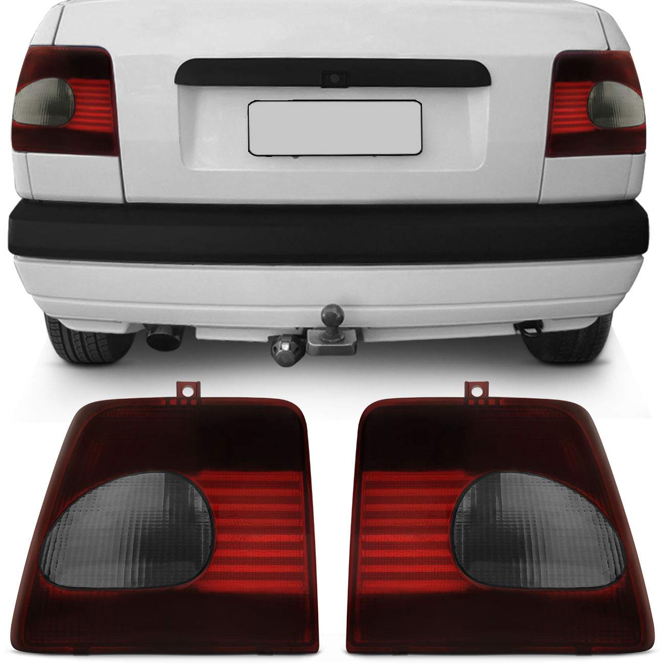 Lente Lanterna Traseira Tempra 1996 1997 1998 1999 Fumê - Lado Esquerdo Motorista
