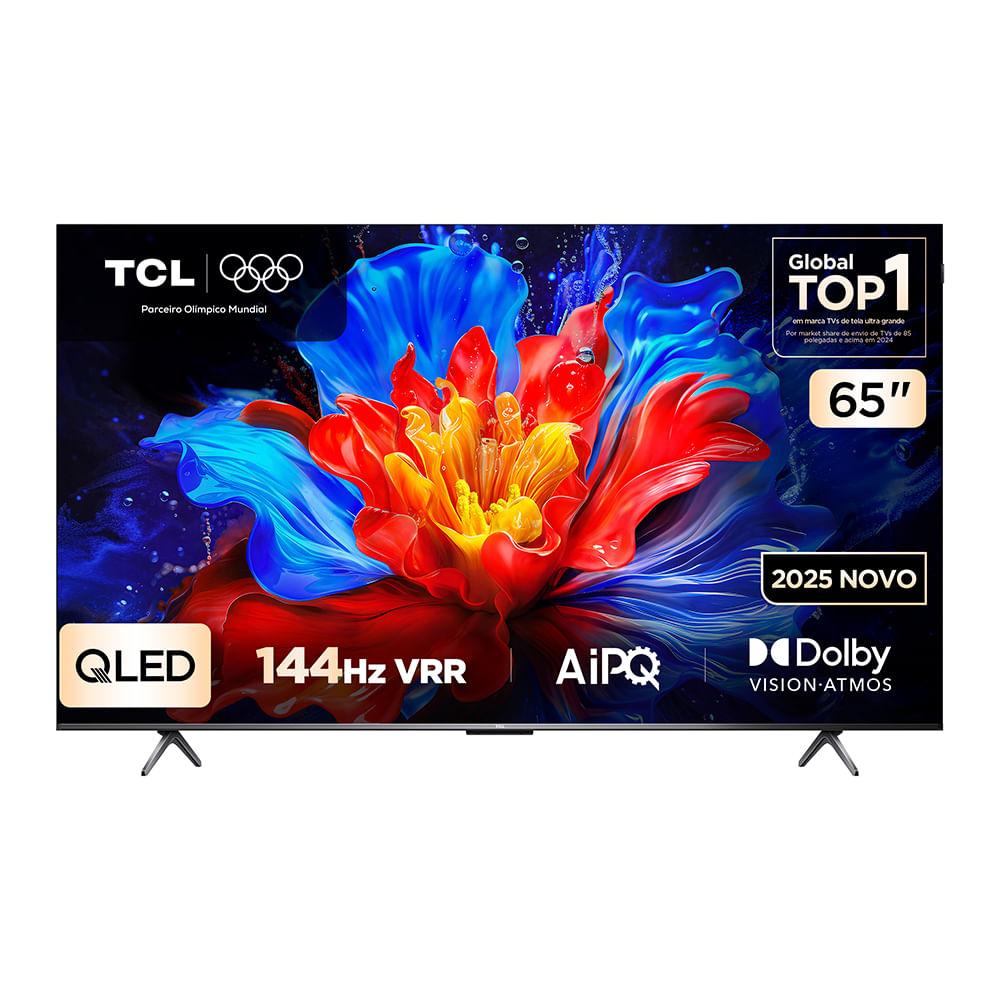 Imagem Smart Tv Tcl 4K Qled 65" Polegadas Com Google Assistente, Dolby Atmos E Design Sem Bordas - 65P8k