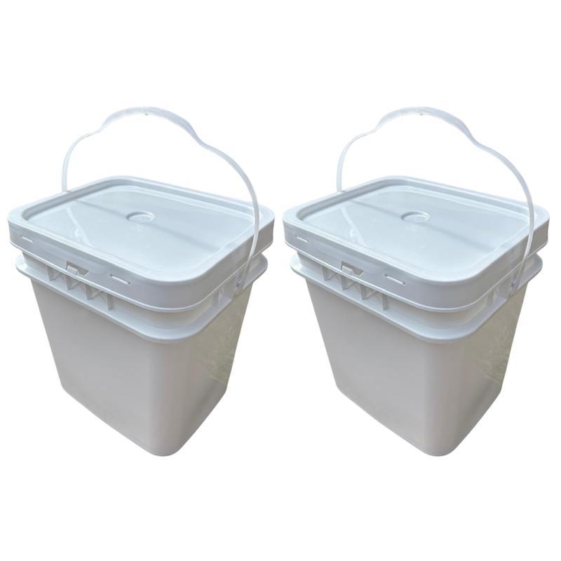 Balde Para Fermentação De Cerveja 16l Com Tampa - 2 Pçs