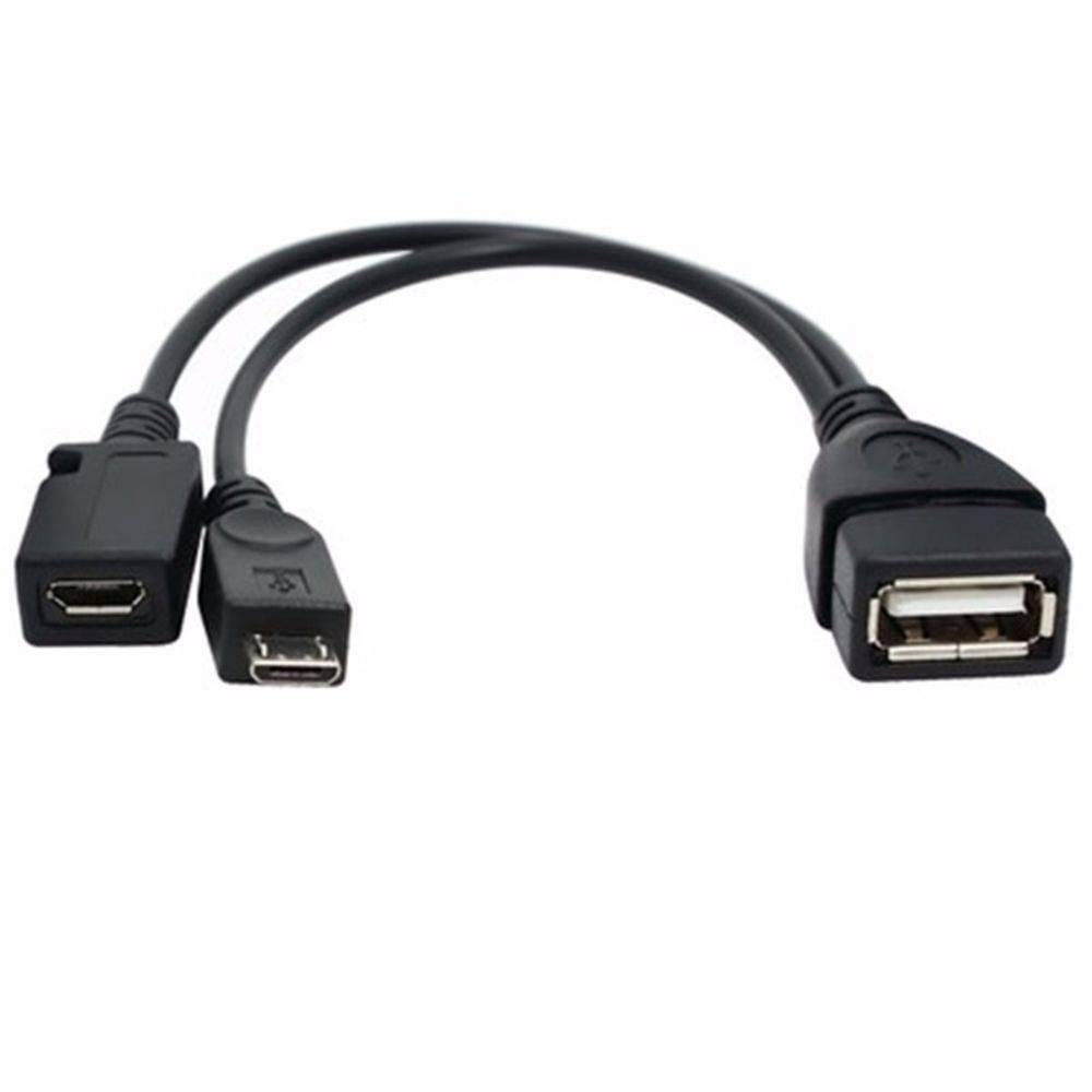 Cabo Micro Usb Y Micro Usb Otg 2 Em 1 Cabo Fêmea Macho
