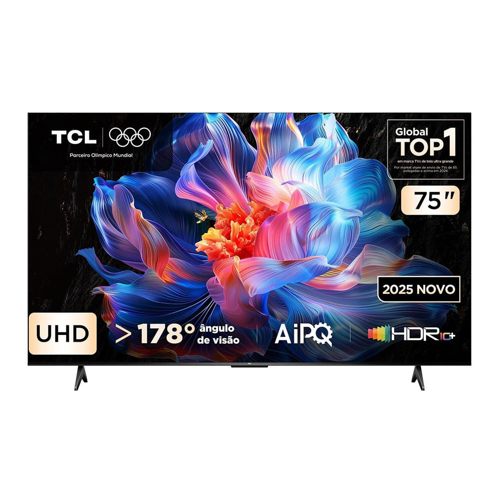 Imagem Smart Tv 75 Polegadas 4K Tcl 75P6k Google Tv Hdr10+ Processador Aipq
