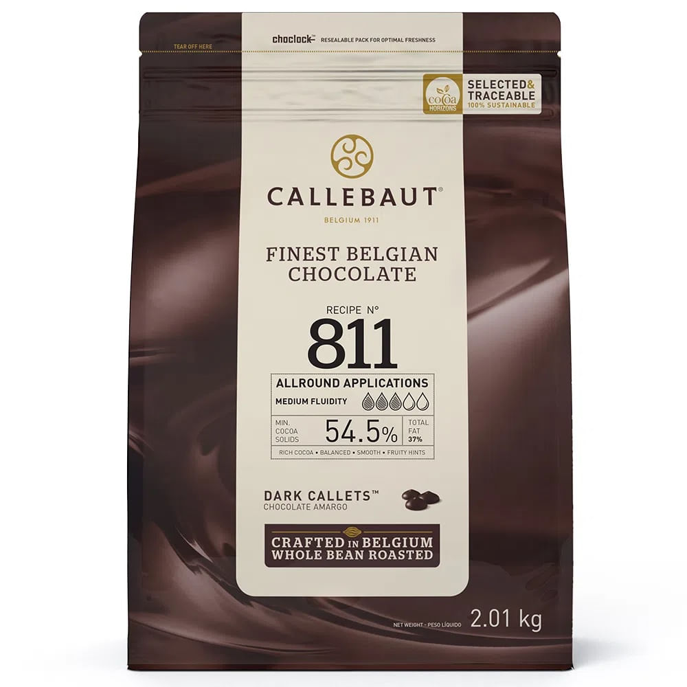 Chocolate Belga 811 Dark 54,5 Callets 2,01kg Callebaut
