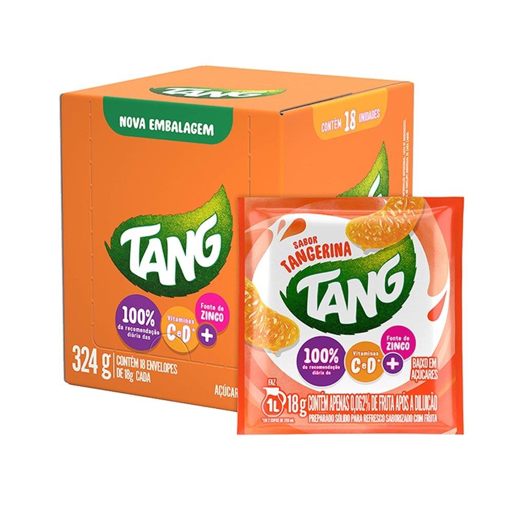 Refresco Em Pó Tang Tangerina 18g Embalagem Com 18 Unidades