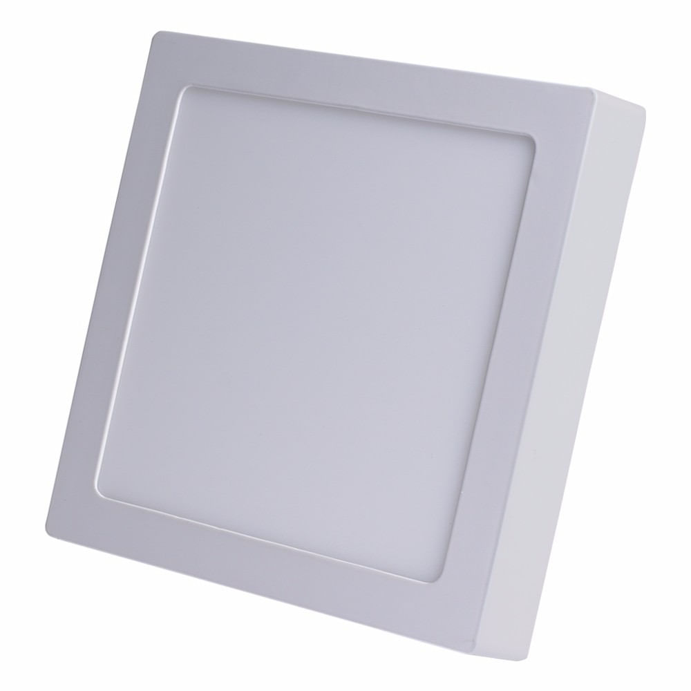 Painel Plafon Led Sobrepor Quadrado 24W Branco Quente 3000K