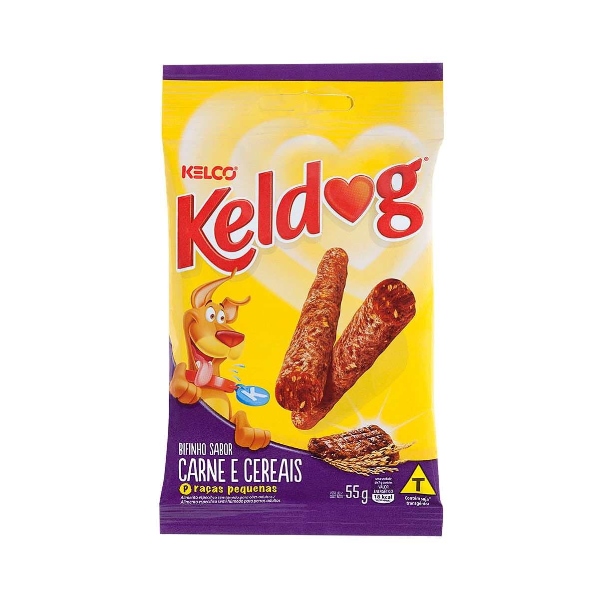 Bifinho Para Cães Sabor Carne E Cereais Keldog - 55 G