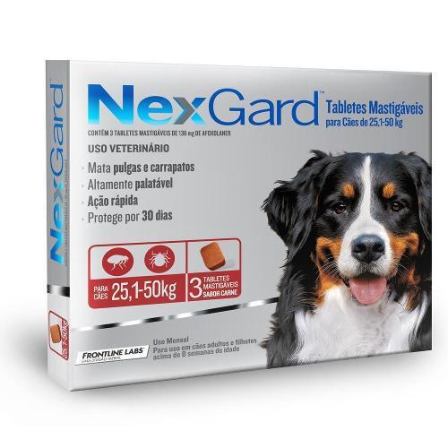 Medicamento Antipulgas E Carrapatos - Nexgard Gg C/ 3 Tabletis