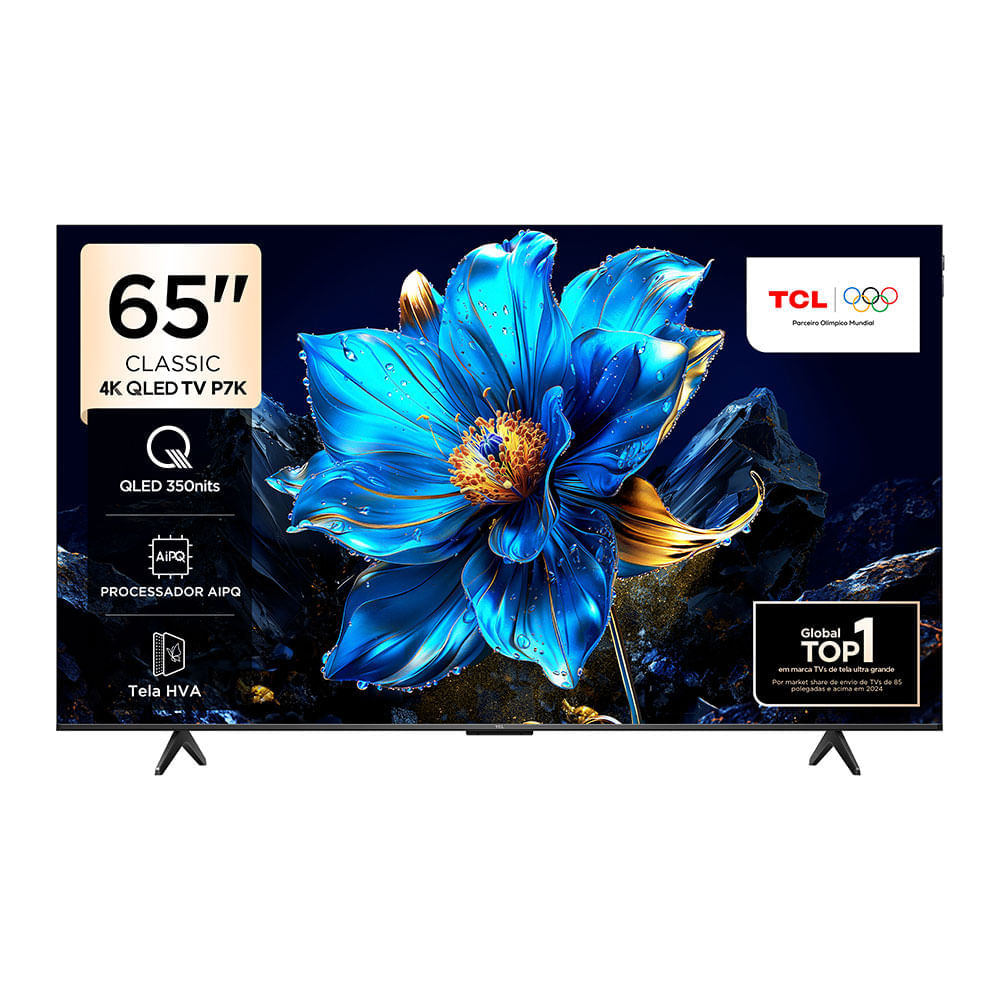 Imagem Smart Tv Tcl 65 Qled 4K P7k, Wi-Fi Dual Band, Dolby Vision, Dolby Atmos