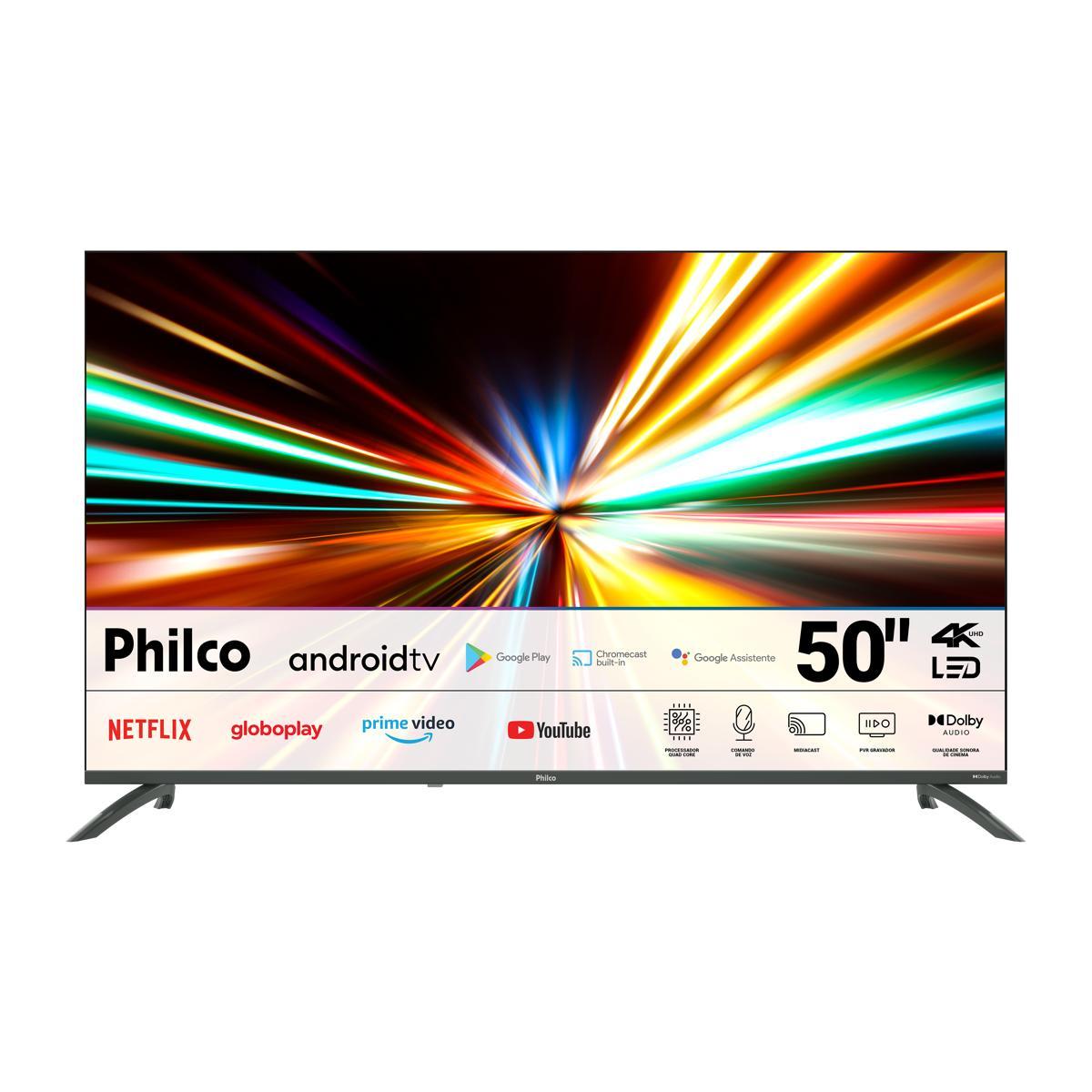 Imagem Smart Tv 50" Philco 4K Led Dolby Audio P50eaa Bivolt