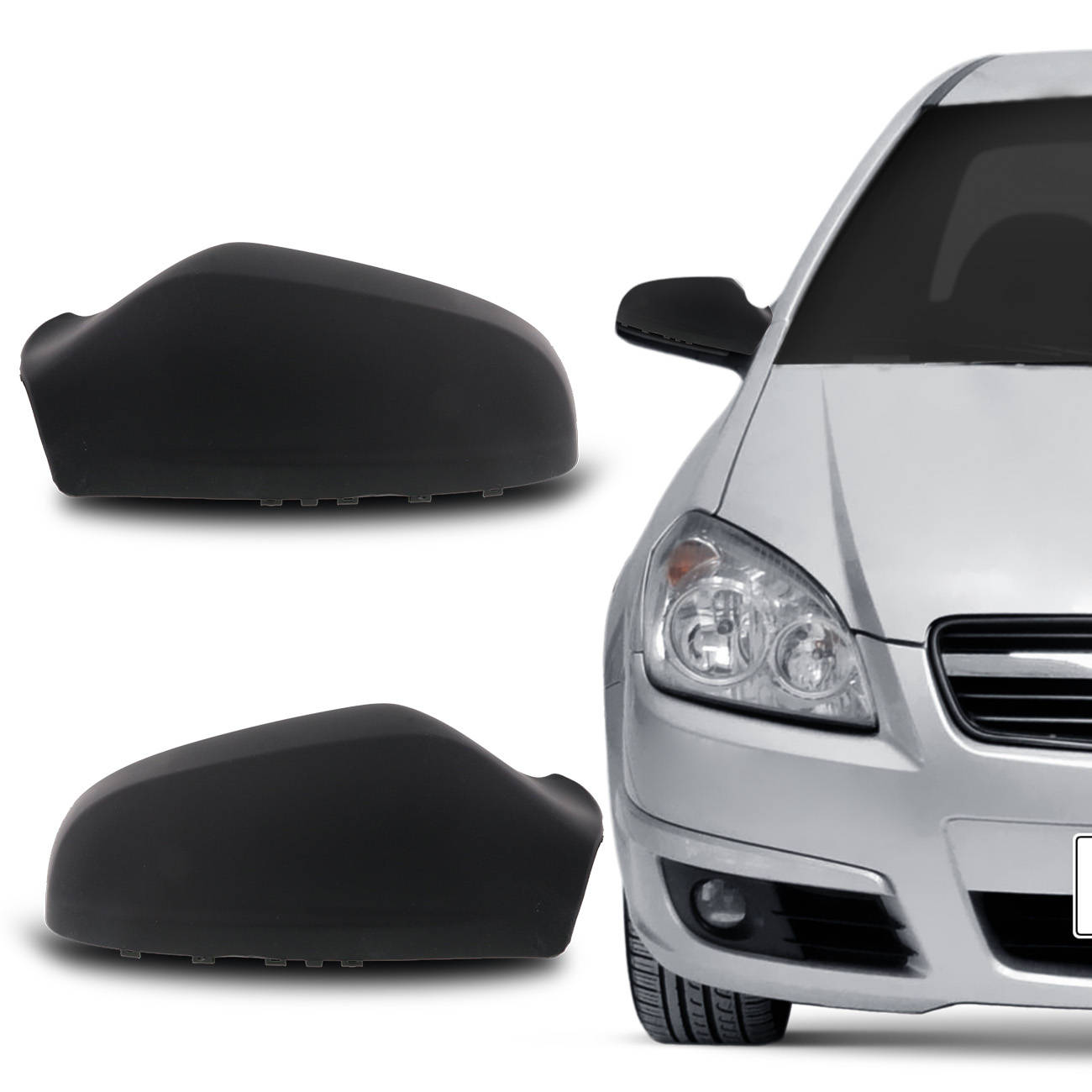 Aplique Preto Retrovisor Vectra Hatch Gt Sedan 06 A 11 Acabamento E Encaixe Perfeitos - Lado Direito + Lado Esquerdo