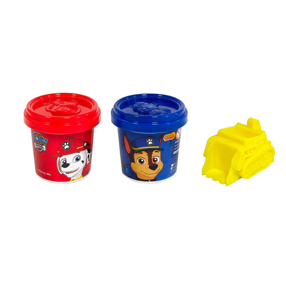 Patrulha Canina Massinha Marshall E Chase 2 Potes - Sunny