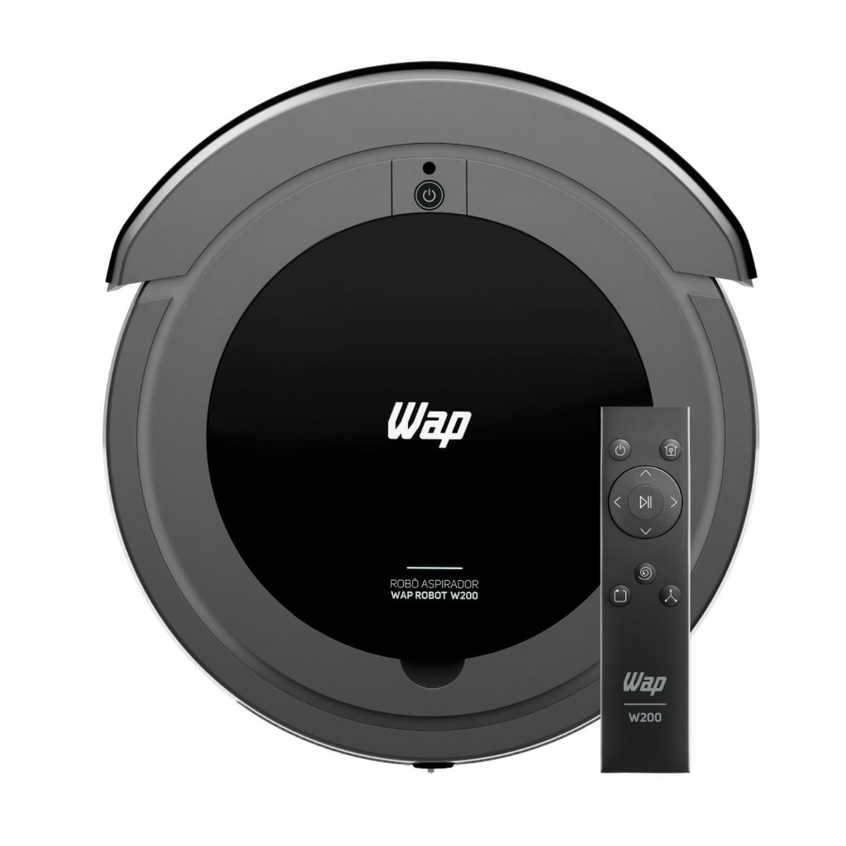 Imagem Robô Aspirador Wap Robot W200 3 Em 1 Limpeza Programável Até 24H Base Carregadora Controle Remoto