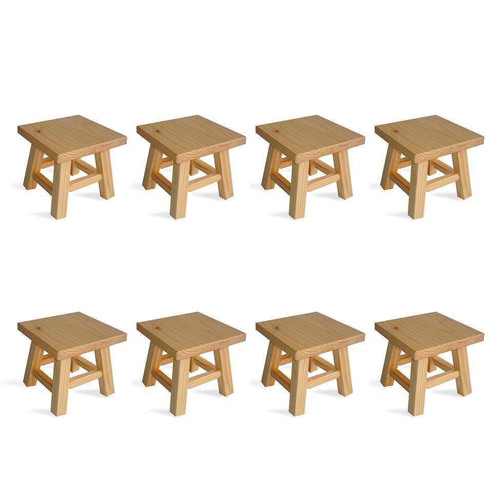 Conjunto Com 8 Bancos Sweet Ii Natural