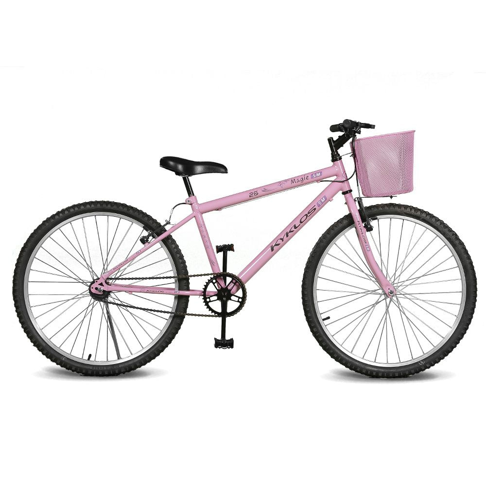 Bicicleta Aro 26 Magie Sem Marchas Rosa Kyklos