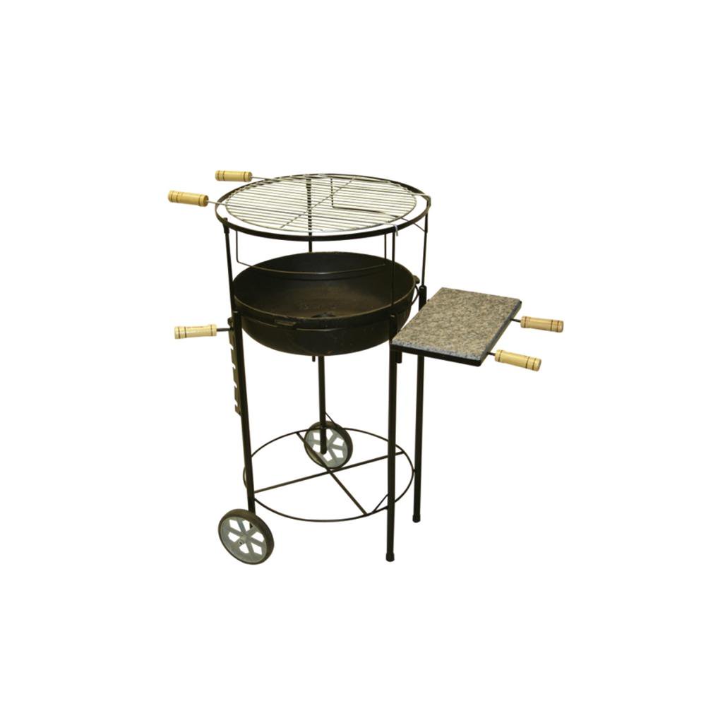 Churrasqueira Redonda 89X44x73cm Preta