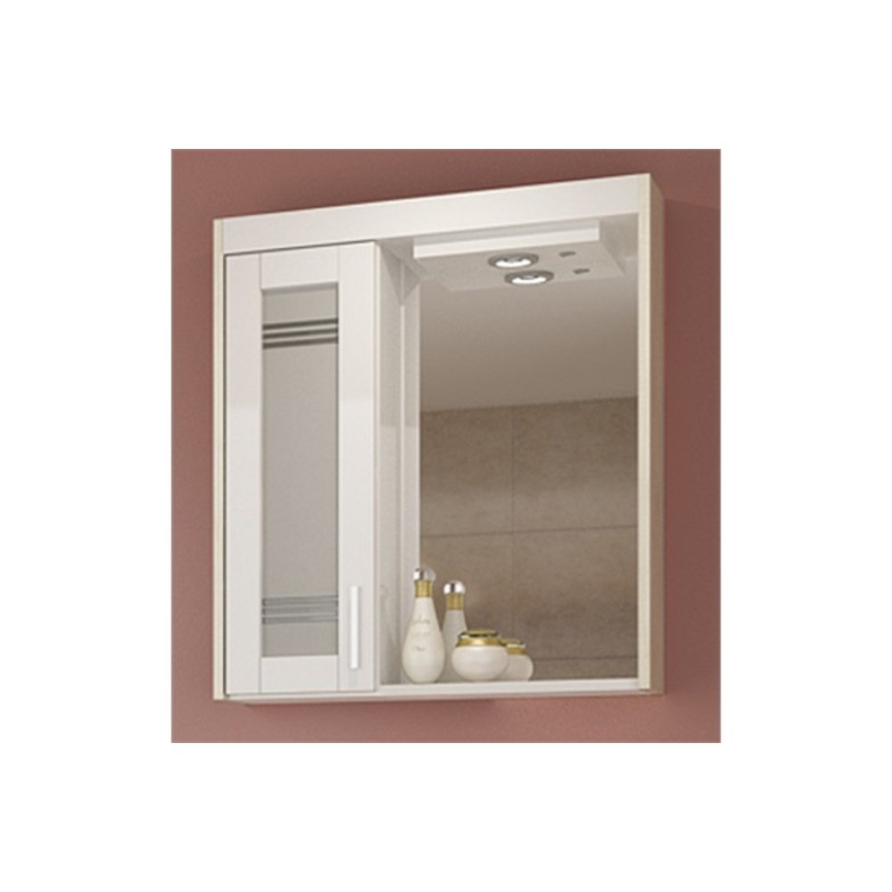 Espelheira Imola 60 Cm Com Luminária Mezzo Blanco